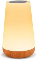 Table Lamp Touch Night Light - Portable Sensor Remote Control Bedside Lamps with Quick Rechargeable USB Dimmable Warm White Light 13 Colors  Table Lamp for Bedroom Living Room Office (White)