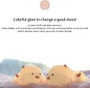 Silicone Colorful Color-Changing Cartoon Children's Pat Light, Piggy Usb Bedside Night Light, Vibration Switch, Timing, Magnetic Adsorption,Blue
