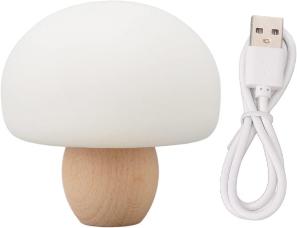 Mushroom Lamp Silicone Slap Dimmable Rechargeable Mushroom Night Light for Breastfeeding Nursery Bedroom Gifts