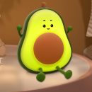 Cute Avocado Night Light for Kids - Touch Silicone Night Lamp for Bedroom Nursery Classroom Lamp Nightlight for Boys Girls Birthday Gifts, Pink