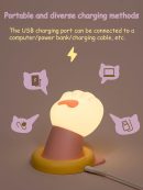 Night Light, Cute Paw Touch Lamps with Timer, USB Rechargeable Dimmable Lamp, Unique Night Lights Silicone Nursery Night Lamp Cute Room Decor for Boys Girls Christmas Birthday Gifts
