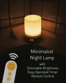 Night Light with Timer and Remote Control, White, Small Bedside Light, for Kids, Baby Night Light, Dimmable, Battery, Rechargeable