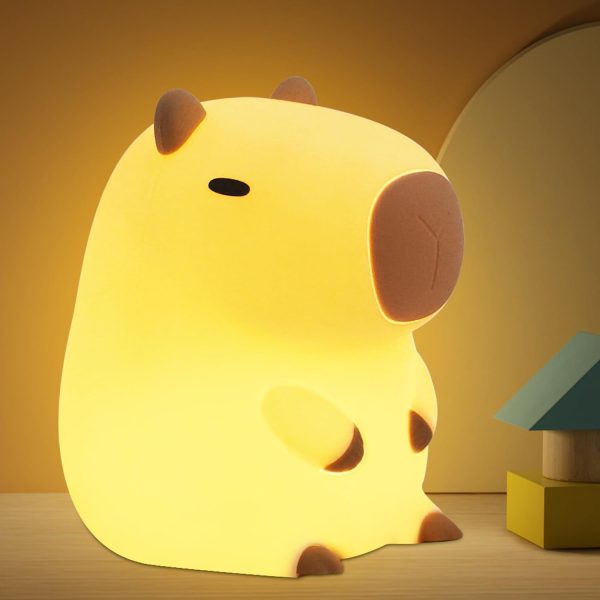 Capybara Night Lamp, Capybara for Loved Ones and Friends, Capybara Light Gift, , Touch Control, Portable Rechargeable Dimmable, Best Choice for Gift Giving (Capybara)