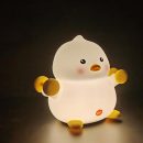 Cute Duck Night Light,  Rechargeable Squishy Novelty Animal Night Lamp, 3 Level Dimmable Silicone Touch Lamp with Timer Nightlight for Kids Girls Boys Room Baby Nursery Bedroom Decor Gifts