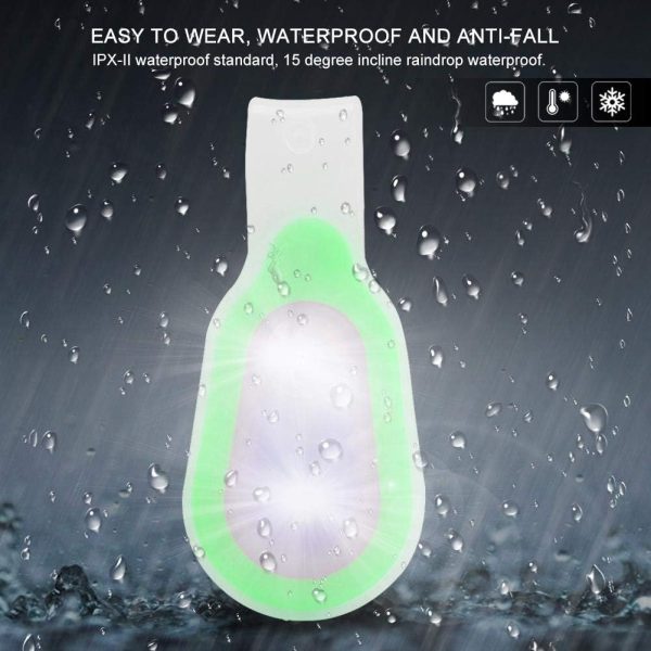 Night Light Nurse, Hands-Free  Torch Clip on Clothing, Outdoor Waterproof Portable  Magnet/Magnetic Lights, Mini Night Light, Running Button, Silicone Clip Lamp for Cam Climbing, Green - Image 2