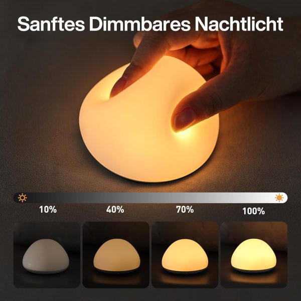 Children's Night Light,  Silicone Nursing Light, Bedside Lamp, USB Rechargeable, with Timer, Dimmable Touch Cot Night Light, Children's Bedroom Decor, Children's Gifts - Image 2