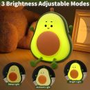 Cute Avocado Night Light for Kids - Touch Silicone Night Lamp for Bedroom Nursery Classroom Lamp Nightlight for Boys Girls Birthday Gifts, Pink