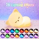 Kitty Night Light for Kids - Color Changing Baby Night Light,Portable and Rechargeable Kid Lamp, Best Gifts for Kids Baby Girls Boys Children Adult