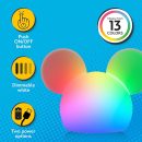 Mickey Mouse Squishy Light, Color Changing, Night Light for Kids, USB Lamp, Battery Operated, Dimmable, Ideal for Bedroom, Playroom, Living Room, and More,